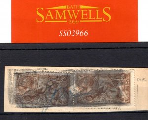 GB KGV SEAHORSE High Values SG405 2s/6d Deep Yellow-Brown DE LA RUE c£500 SS3966