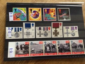 GB  D-Day Medals & H. G. Wells mint never hinged stamps A11857