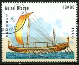 Guinea-Bissau Sc#728 Used, 10p multi, Sailing Ships (1988) (1988)