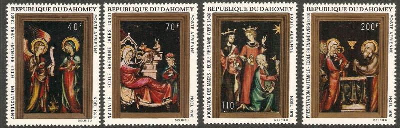 1970 Dahomey Scott C132-C135 Christmas MNH