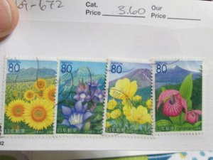 Japan #Z669-Z672 used set 2022 SCV = $2.00