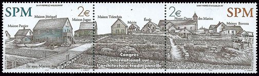 Scott #761 Houses and Church MNH