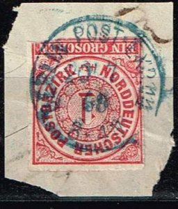 North German Confederation 1869, Sc.#1 used, Numeral in circle