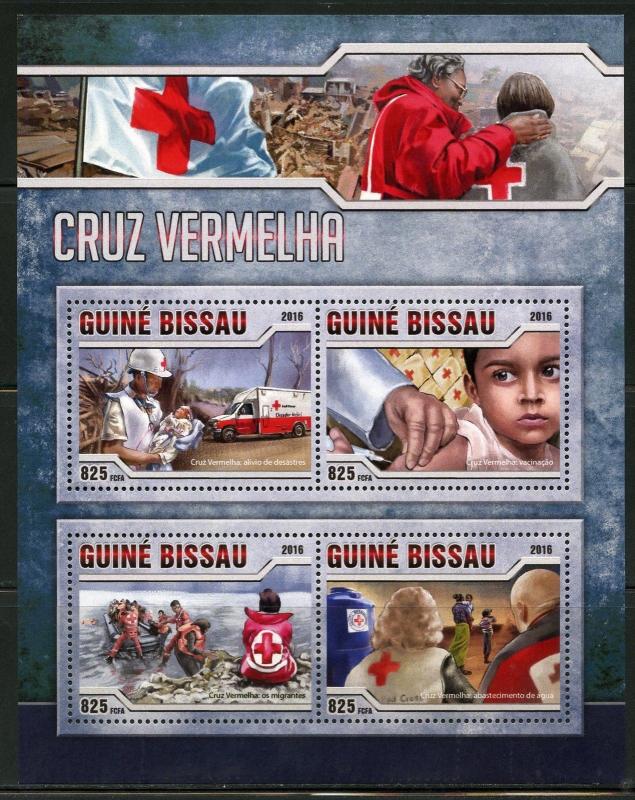 GUINEA BISSAU  2016 RED CROSS SHEET MINT NEVER HINGED