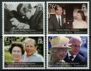 BAT British Antarctic Stamps 2017 MNH Queen Elizabeth II Platinum Wedding 4v Set 