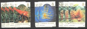 Cayman Islands Sc# 562-566 SG# 635/6/9 (Assorted) Used lot/9 1986 Marine Life
