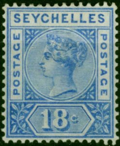 Seychelles 1900 18c Ultramarine SG31 Fine MM