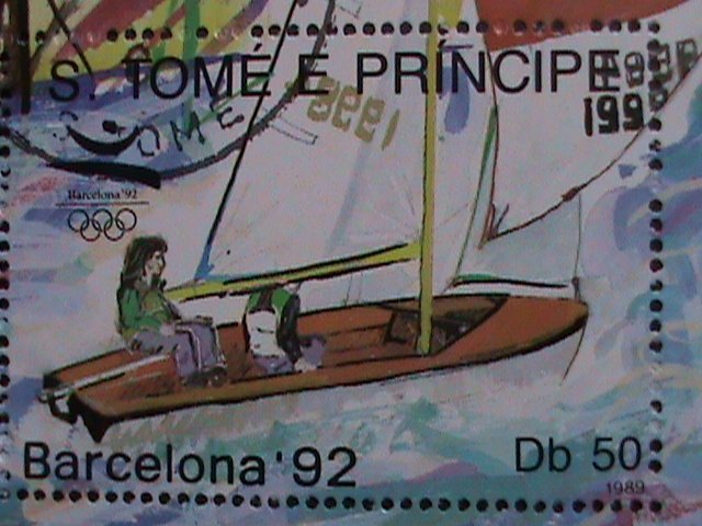 ​ ST.THOMAS 1992 SC#1050L OLYMPIC GAMES-BARCELONA'92 - S/S FANCY CANCEL VF