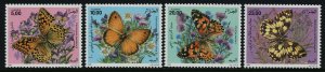 Algeria 1070-3 MNH Butterflies, Flowers