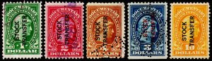 United States Scott RD12-RD13, RD15-RD17 (1918) Used/Mint F, Cat Value $38.65 B