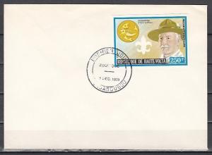 Burkina Faso, Scott cat. 322. Scout B. Powell, IMPERF. Plain First day cover. ^