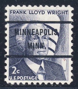 Minneapolis MN, 1280-71 Bureau Precancel, 2¢ Wright