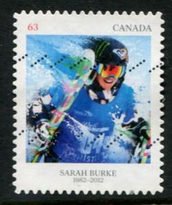 2707 Canada 63c Sarah Burke SA, used