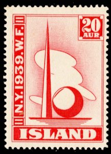 Iceland Scott 213 Unused lightly hinged.