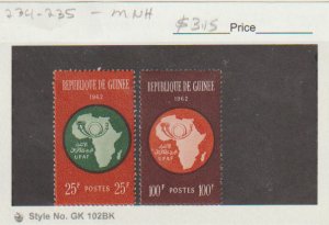 Guinea Scott # 234-235 MNH. 1962 Complete Set