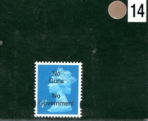 GB NORTHERN IRELAND *NO GUNS NO GOVERNMENT* Ovpt POLITICAL Stamp 4p G2WHITE14