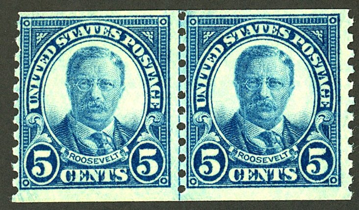 U.S. #602 MINT LINE PAIR OG NH