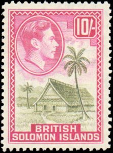 Solomon Islands #67-69, 75a, Complete Set(13), 1939-1951, Hinged