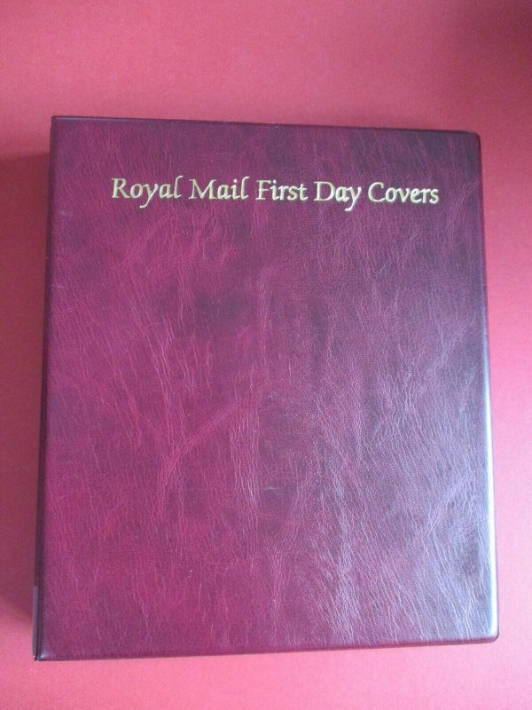 Royal Mail Brown First Day Cover Album with 20 Inner Sleeves Holds 80 Items Used