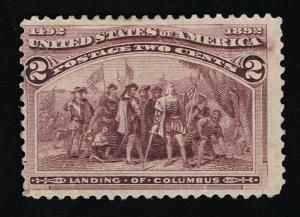 EXCEPTIONAL GENUINE SCOTT #231 MINT OG H 1893 COLUMBIAN EXPOSITION ISSUE #6815