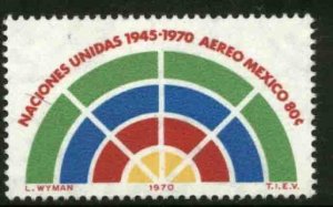 MEXICO C376, 25th Anniversary of the United Nations Org..MINT, NH. VF.