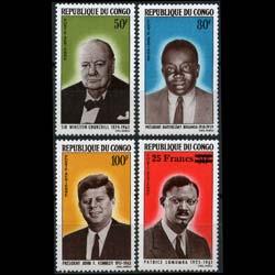 CONGO PR. 1965 - Scott# C29-32 Kennedy Set of 4 NH