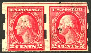 U.S. #344 USED PAIR TEAR THIN