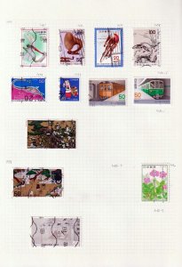 JAPAN 1970s/80s Used Collection on Pages (Apx 130 Items) Goy3549