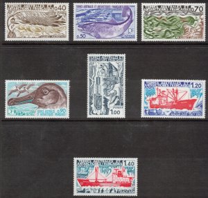 FRENCH ANTARCTIC 1977 Oceanography; Scott 69-75, Yvert 66-72; MNH