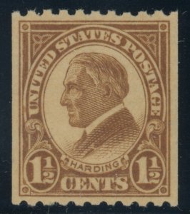 US Stamp #605 Harding 1-1/2 c - PSE Cert XF-SUP 95 - MNH - SMQ $50.00 