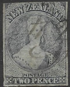 New Zealand 12   1862   2p blue fine used