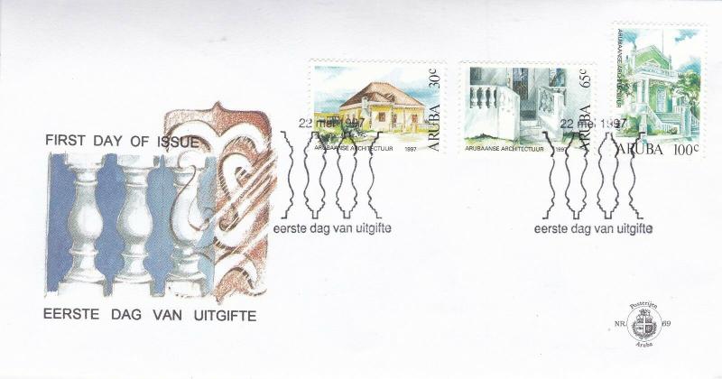 Aruba 1997 Aruban Architechture FDC Unadressed VGC