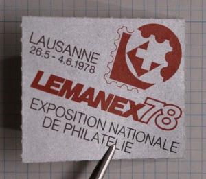 Lausanne 1978 LEMANEX 78 Philatelic Expo show exhibit Swiss Ad Poster Stamp DL