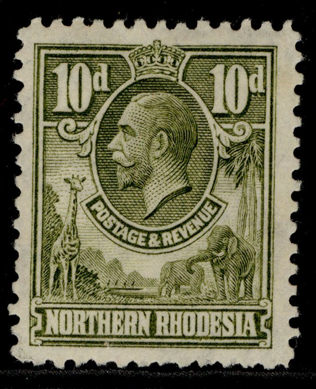 NORTHERN RHODESIA GV SG9, 10d olive-green, M MINT.