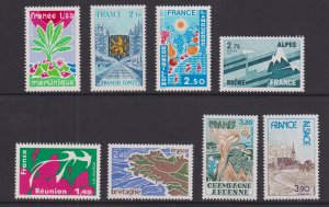 France  #1507-1514   MNH 1977   Regions of France