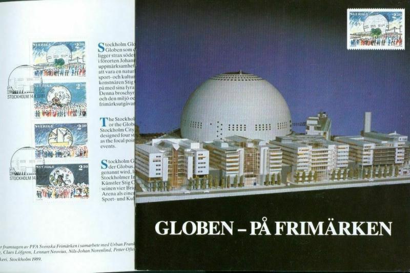 Sweden. FD Book/Folder. 1989. The Globe On Stamps Engraver Z. Jakus.