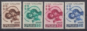 German Occupation Serbia 1942 Sc#2NB11-14 Mi#62-65A mnh (DR1598)