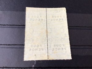 Antigua 1870 BF4 mint never hinged stamp duty stamps pair Ref 56418