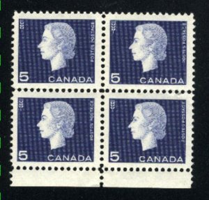 Canada #405   block   Mint NH VF 1962   PD