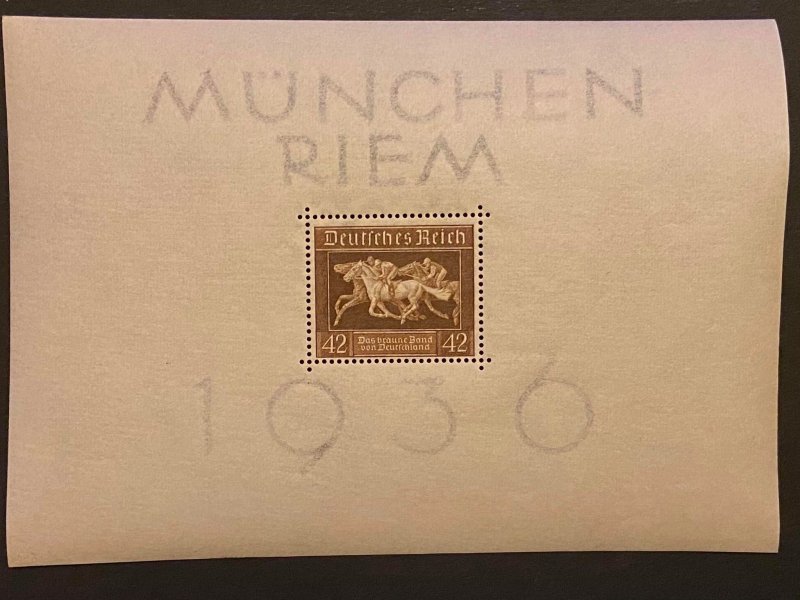 Germany 1936 #B90 Mi Block 4 X Souvenir Sheet Mint NH Original GUM