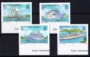 Virgin Islands 1986 Sc#524/527 CRUISE SHIPS Set (4) IMPERFORATED with border MNH