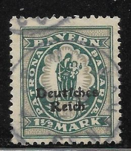 Bavaria - Scott #268 1-1/2M Dark green & gray F VF Used