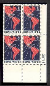1968 - U.S. # 1340 - Block of 4 - Mint VF/NH