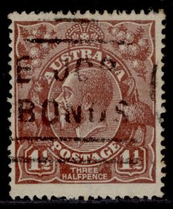 AUSTRALIA GV SG52, 1½d red-brown, FINE USED.