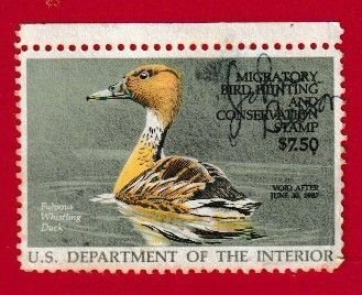 US SCOTT#RW53 1986 $7.50 FULVOUS WHISTLING DUCK - USED