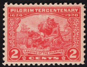 GRADED 90 XF US #549 2c Pilgrim Tercentenary MINT NH SCV $75. PSE CERT