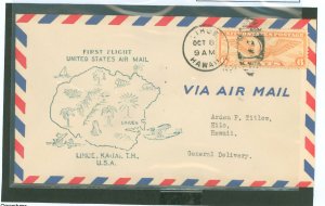 US C19 1st Flight Lihue to Hilo Oct. 8 1934 addressed