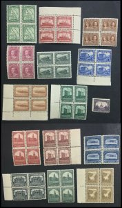 MOMEN: NEWFOUNDLAND SG #164-178,166a,169a BLOCKS MINT OG H/NH £890+ LOT #60273