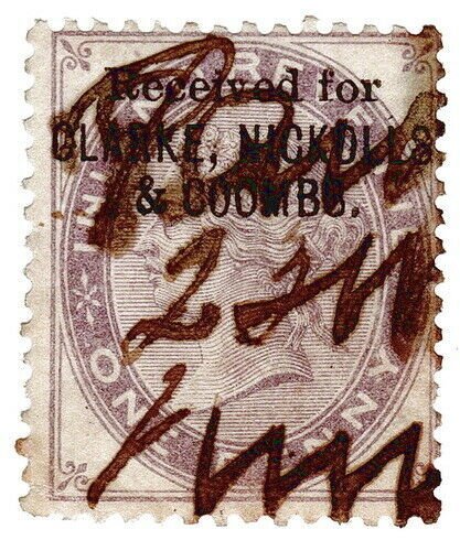 (I.B) QV Commercial Overprint : Clarke Nickolls & Coombs