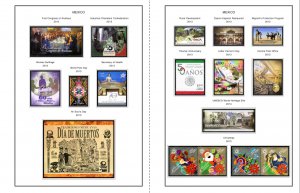 COLOR PRINTED MEXICO 2011-2014 STAMP ALBUM PAGES (36 illustrated pages)